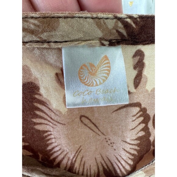 Coco Beach Hawaii Hawaiian Floral Hibiscus Tropical Earthy Swim Cover Up Dress - Picture 4 of 5